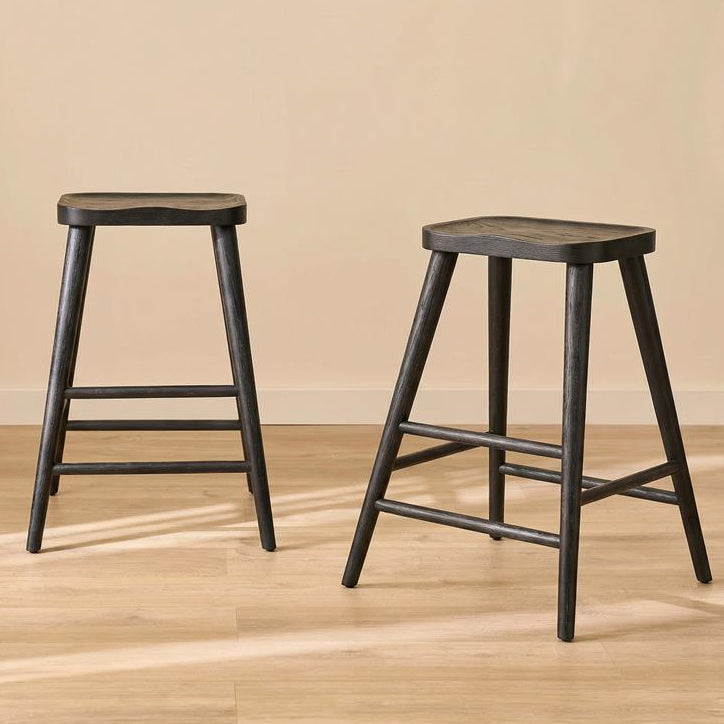 Silvester Bar Stool - Black Oak