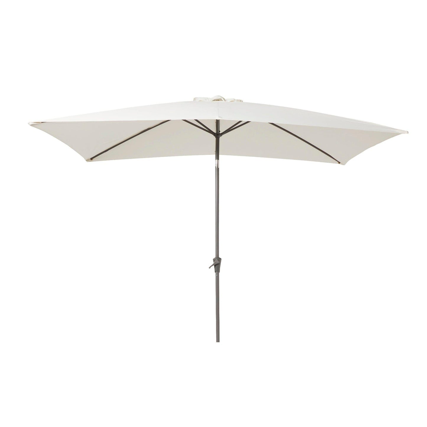 10 Seater Rattan Cube Outdoor Dining Set With Cream Parasol - Natural Brown Weave - Laura James