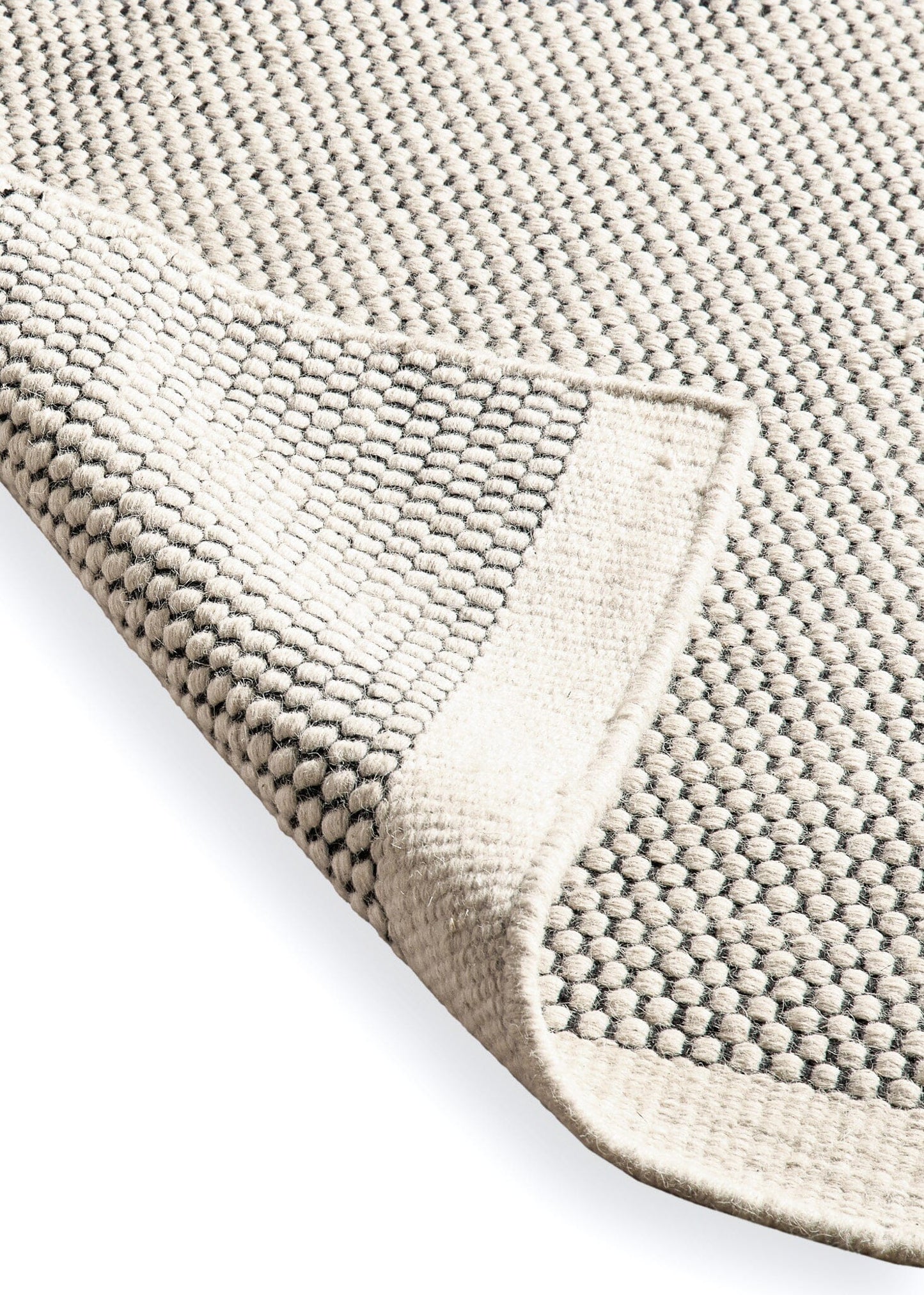 Atcham Black/Natural Pebble Wool with Cotton Rug - 160 x 230cm