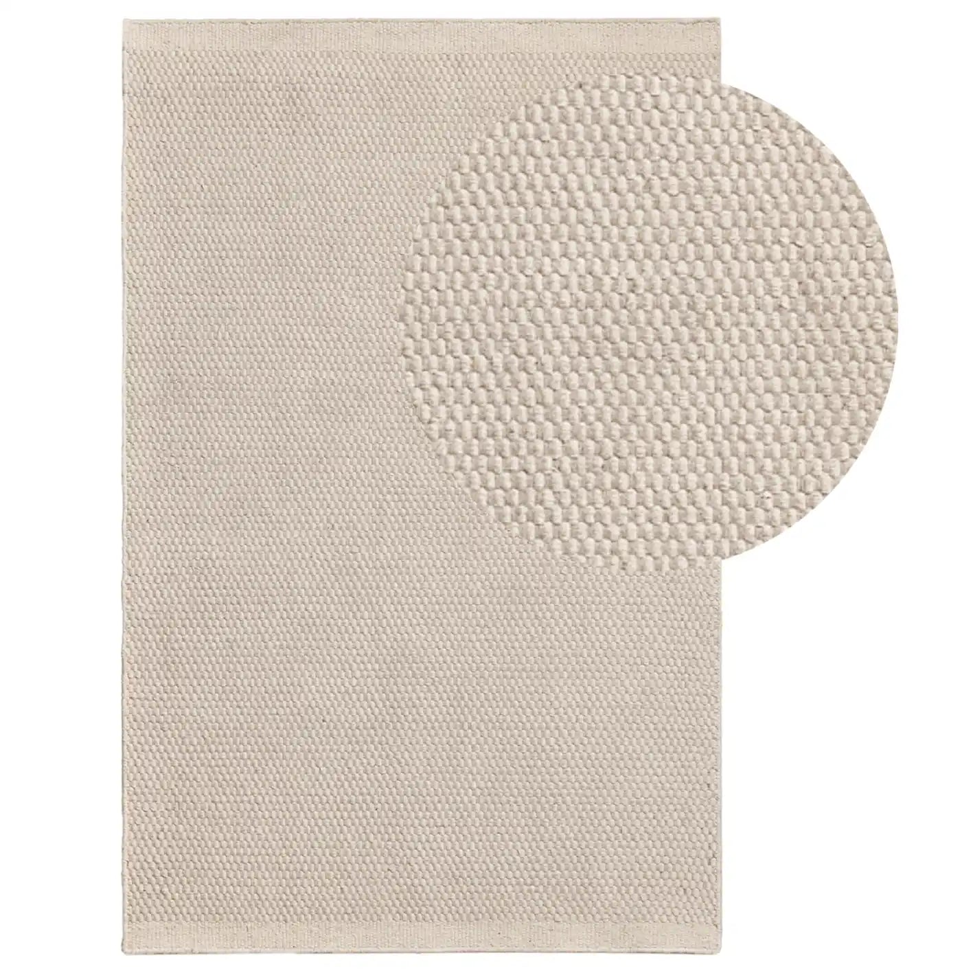 Atcham Clay/Natural Pebble Wool and Cotton Rug - Laura James