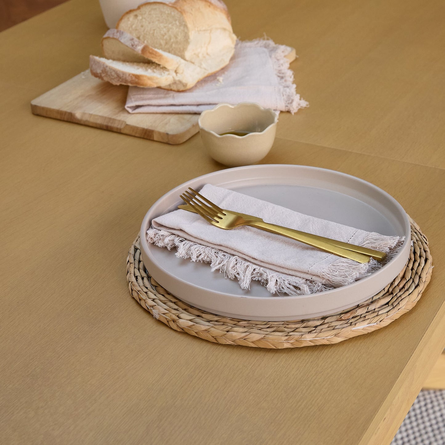 Amelia Pale Oak Wood Dining Table - Extendable - Laura James