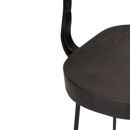 Aiden Black Wood Bar stool 