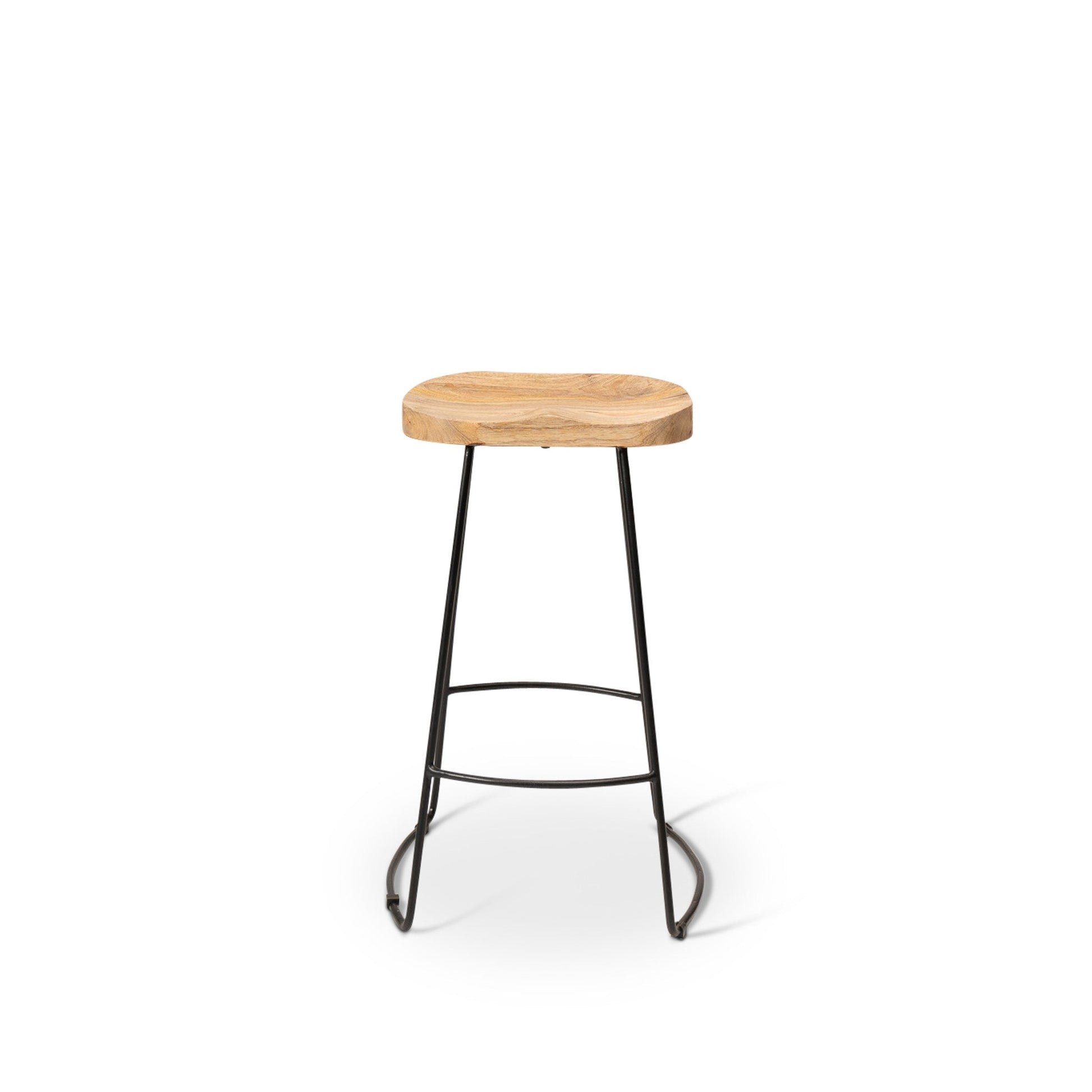 Aiden Set of Two wooden Bar Stools Black