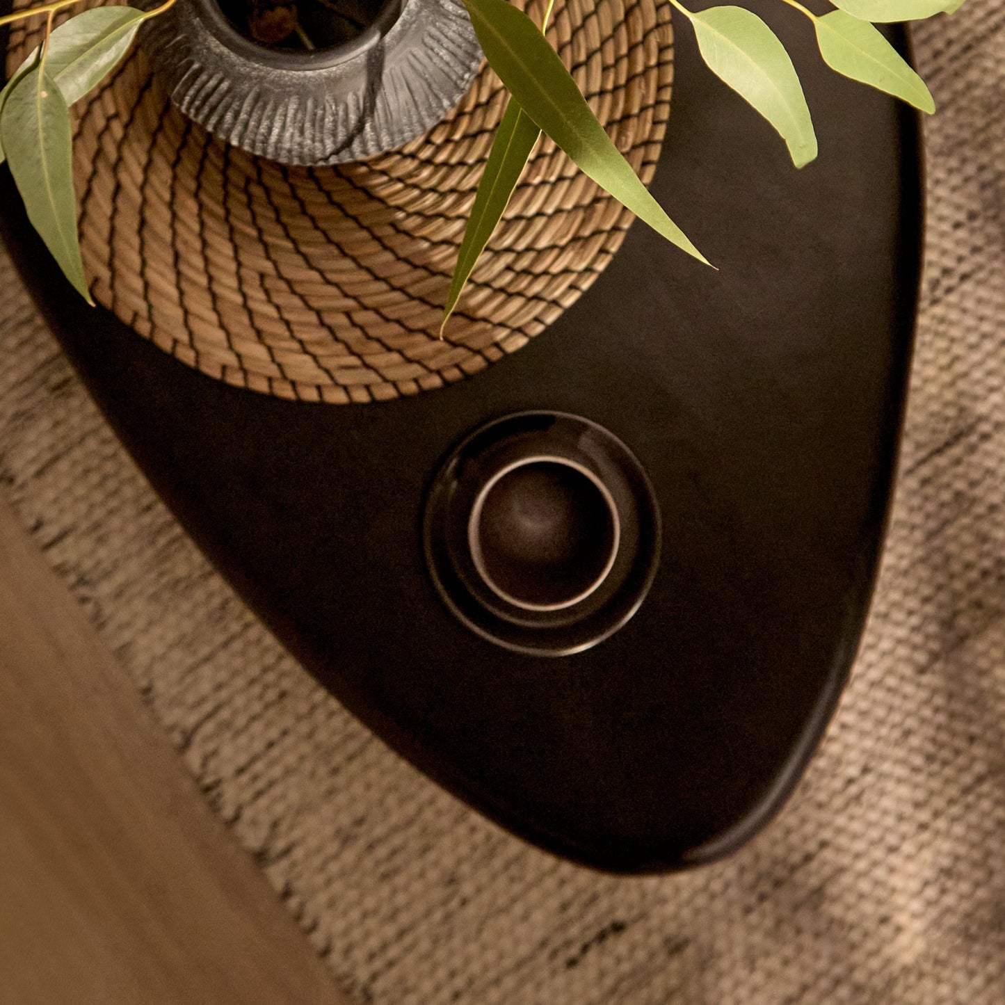 Alder Mango Wood Coffee Table - Jet Black - Laura James