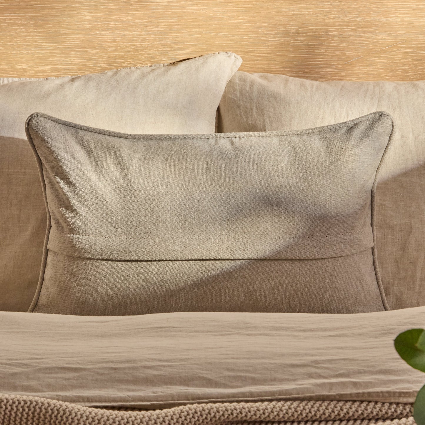 Alford 35x55cm Piped Edge Scatter Cushion Cover - Soft Beige - Laura James