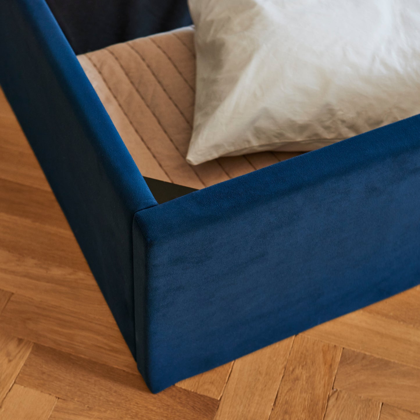 Alice King Ottoman Bed - Ink - Laura James