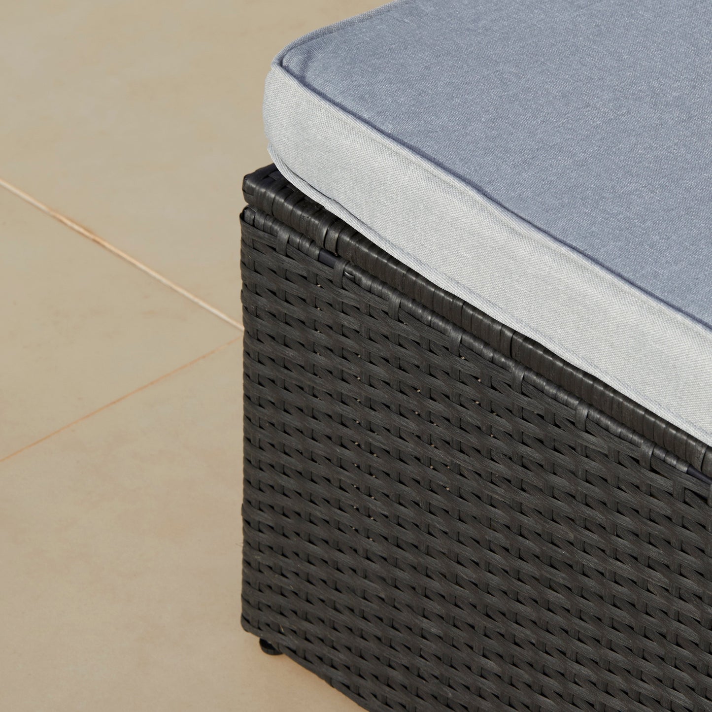 Aston 9 Seater Outdoor Sofa Dining Set with Polywood Table Top - Black - Laura James