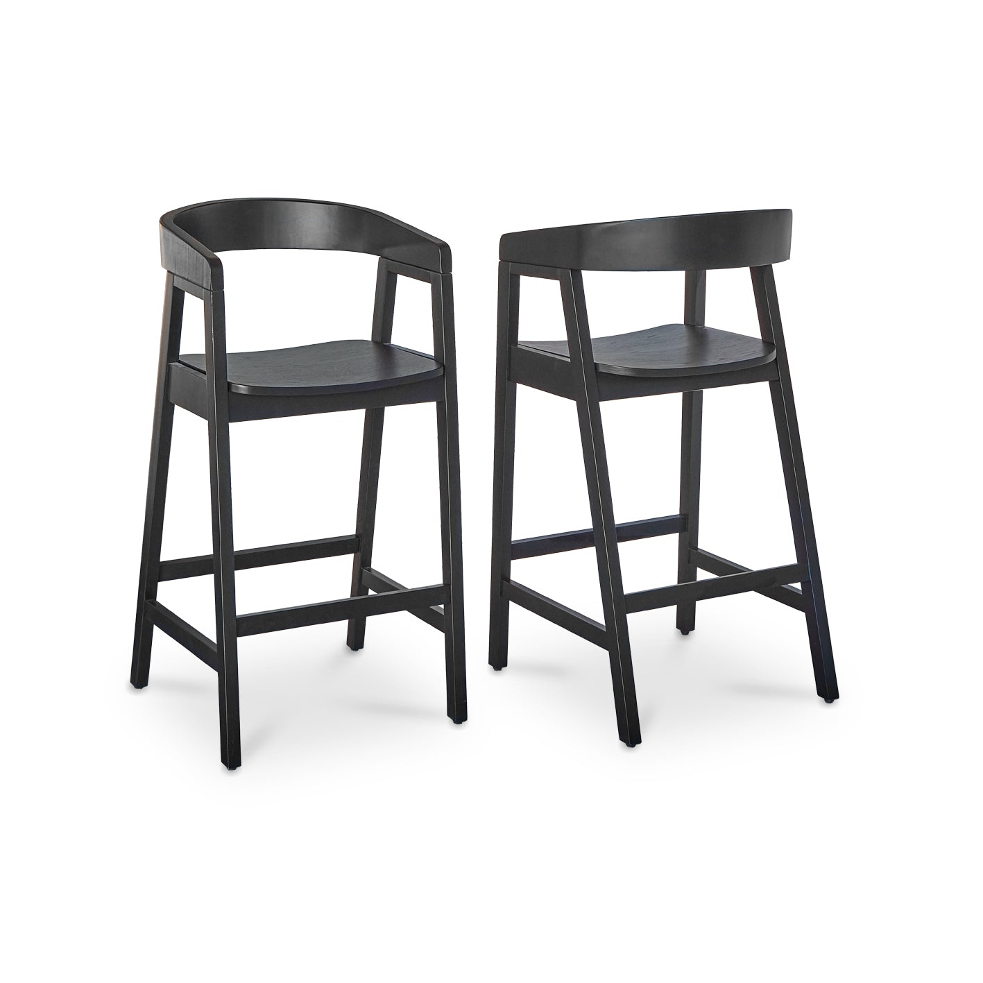Ella Bar Stool - Black Oak - Laura James