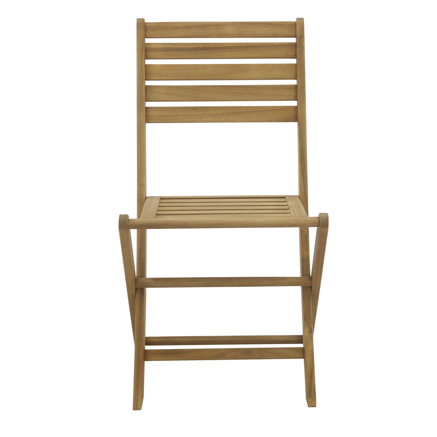 Outdoor dining chairs - set of 2 - solid acacia wood