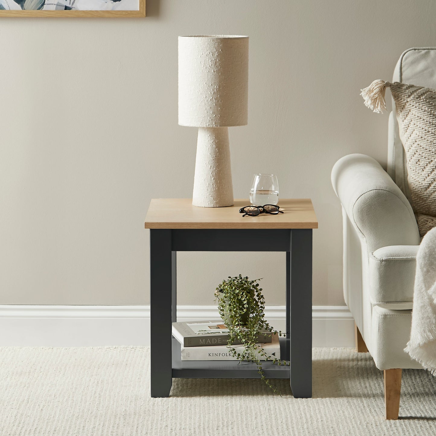Chatsworth Side Table - Slate Grey - Laura James