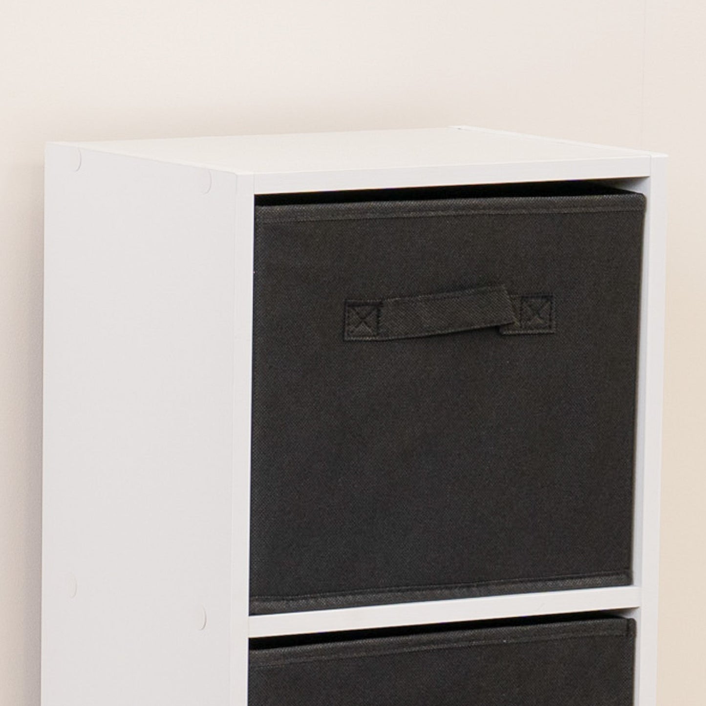 Cara fabric cube storage box - small - black