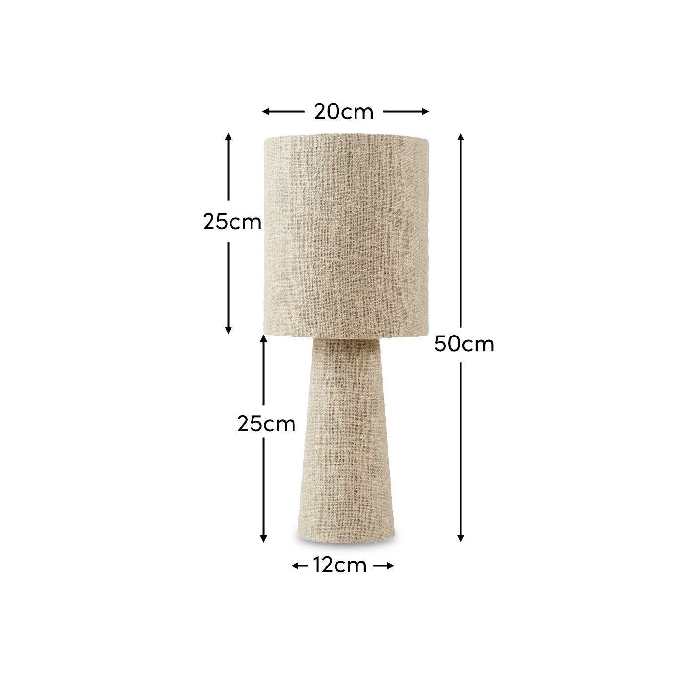 Chattendon Driftwood Slub Linen Floor Lamp - 50cm - Laura James