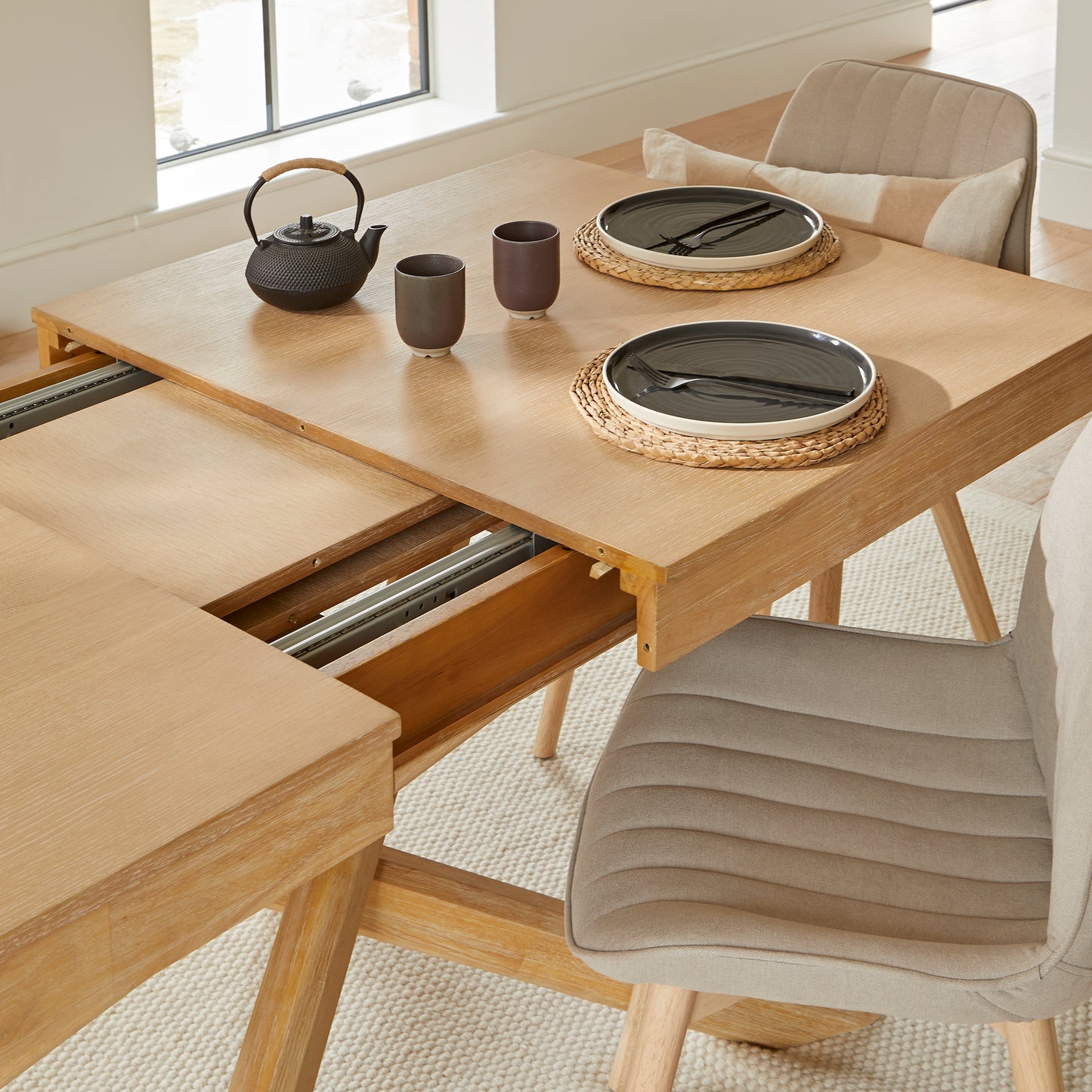 amelia-whitewash-extending-dining-set-bella-boucle-dining-chairs