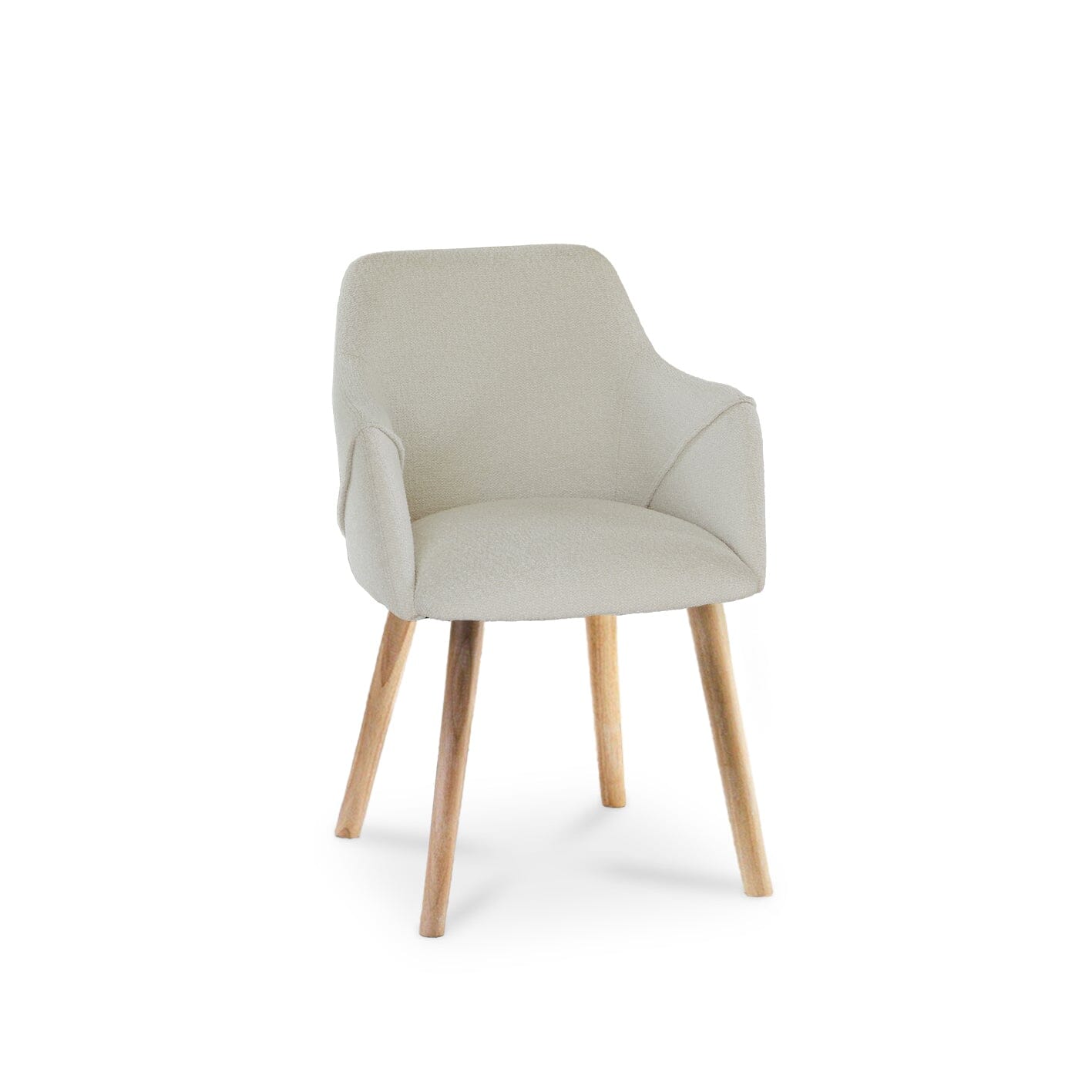 Freya Boucle Carver Chairs with Whitewash Legs - Laura James