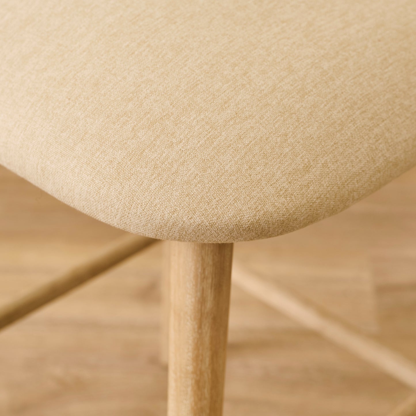 Freya Bar Stool - Sand - Whitewash Legs