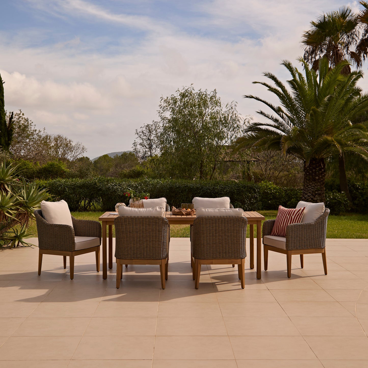 Harlyn 6 Seater Wooden Garden Dining Set with Harlyn Chairs - 200cm - Laura James