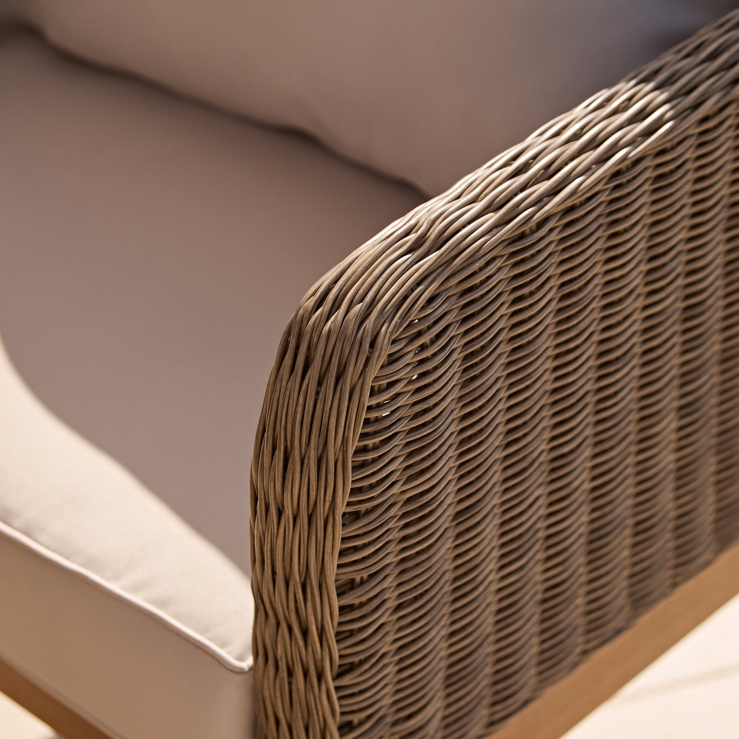 Harlyn 7 Seater Wooden Garden Dining Set with Corner Sofa & 2 Harlyn Dining Armchairs - Laura James