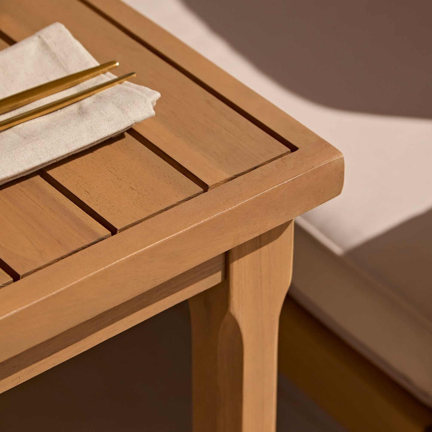 Harlyn 7 Seater Wooden Garden Dining Set with Corner Sofa & 2 Harlyn Dining Armchairs - Laura James