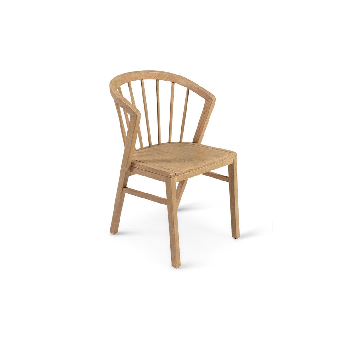 Wooden Spindle Dining Chairs Set of 2 - Pale Oak