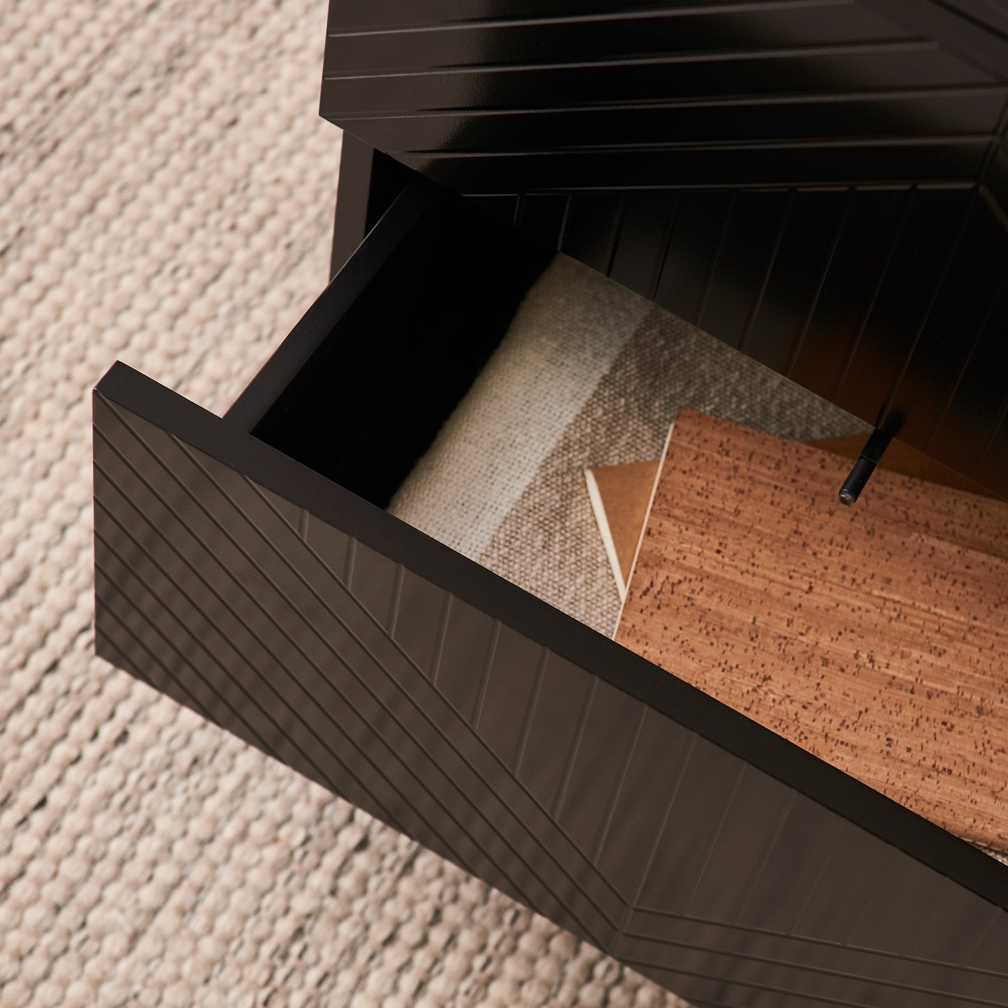 Jack Bedside Table - Black - Laura JAMES