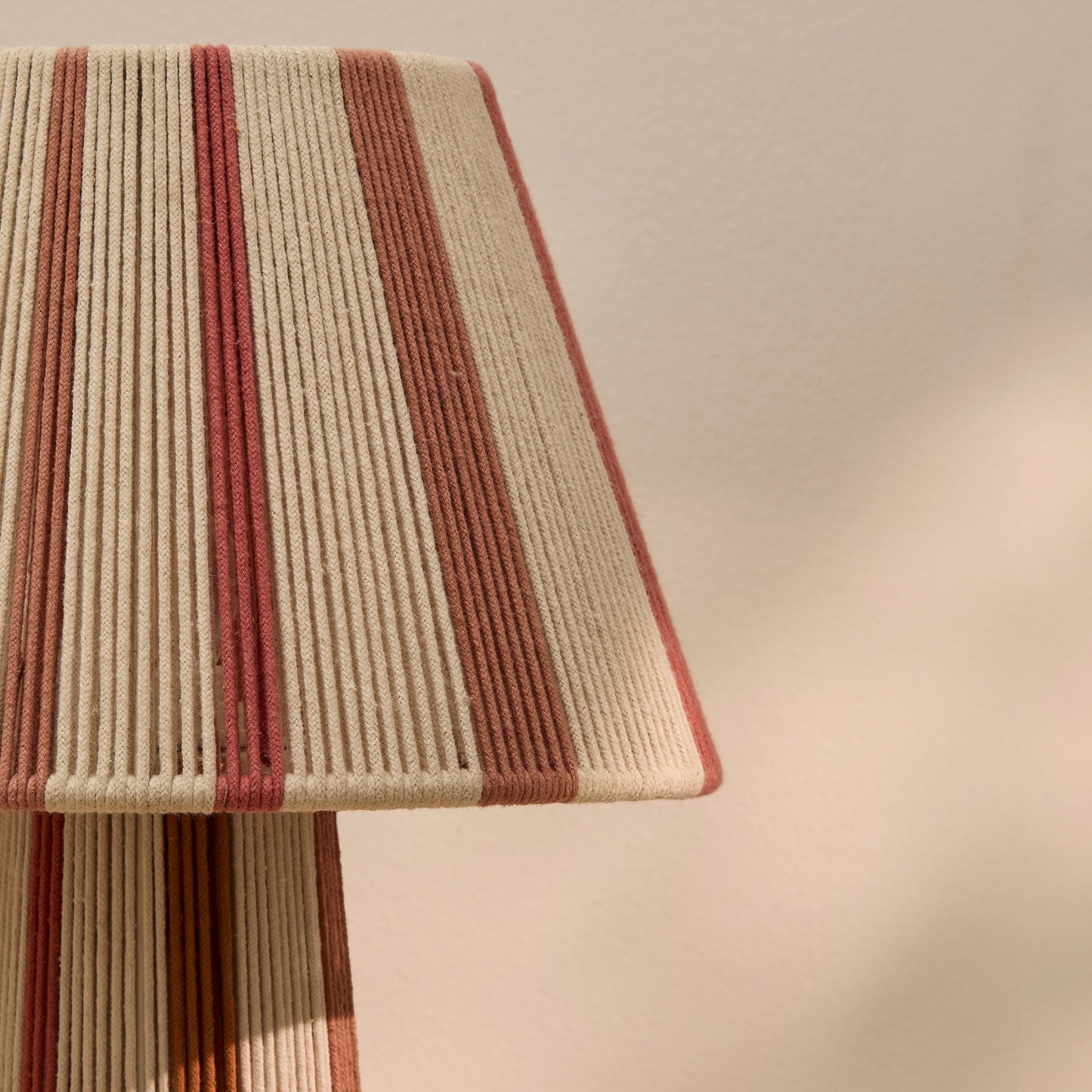 Kateli Paprika Stripe Large Table Lamp - 45cm - Laura James