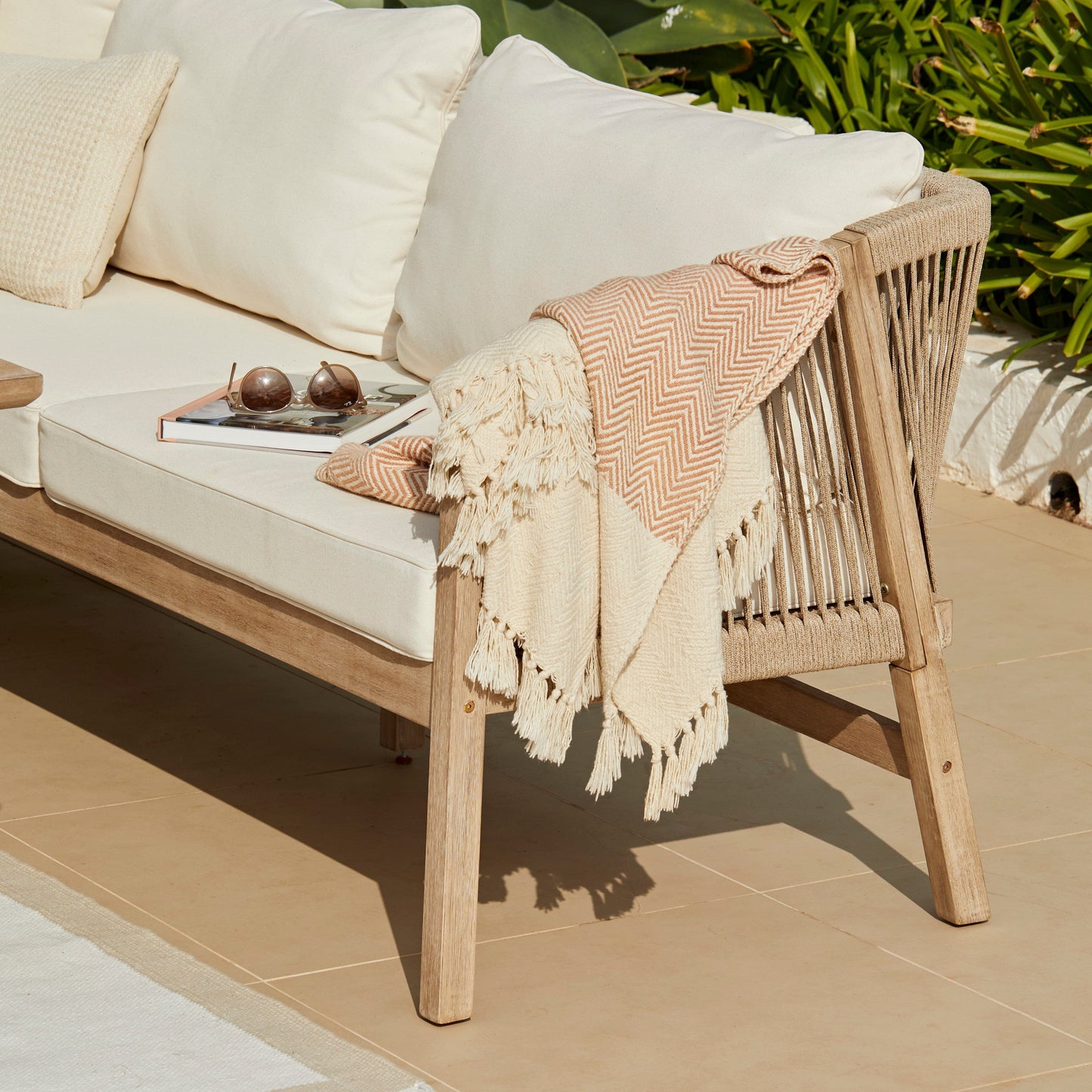 Shiro Wooden Garden Corner Dining Sofa Set - Laura James