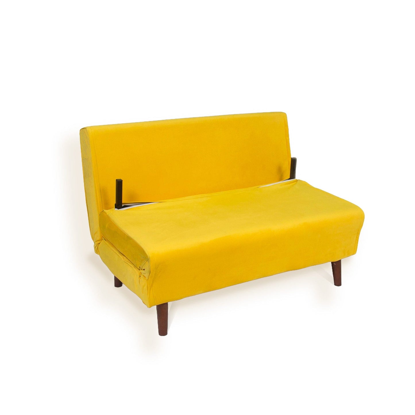 Una 2 Seater Double Sofa Bed - Yellow Velvet