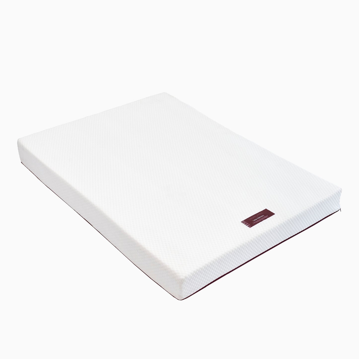 Luna Memory Foam Super King Mattress - Burgundy Red Zip - Laura James