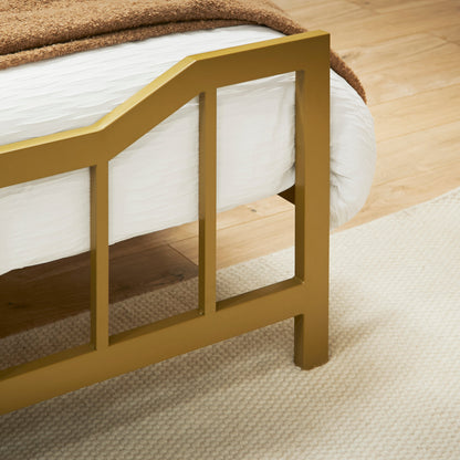 Marie Double Size Bed - Gold Metal - Laura James