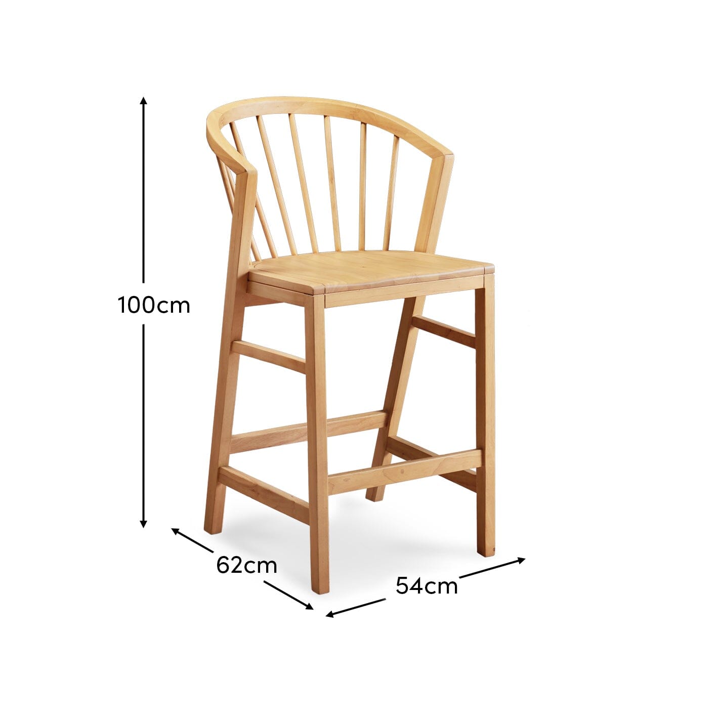 Mabel Pale Oak Bar Stools - Set of 2 - Laura James