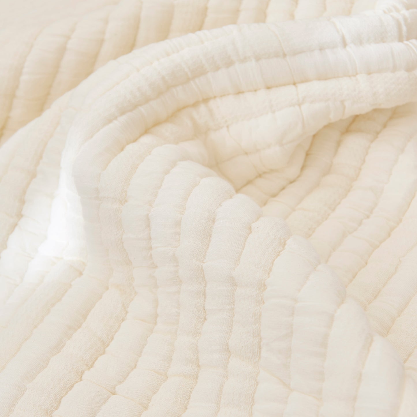 Malton 200x220cm Cotton Bedspread - White - Laura James