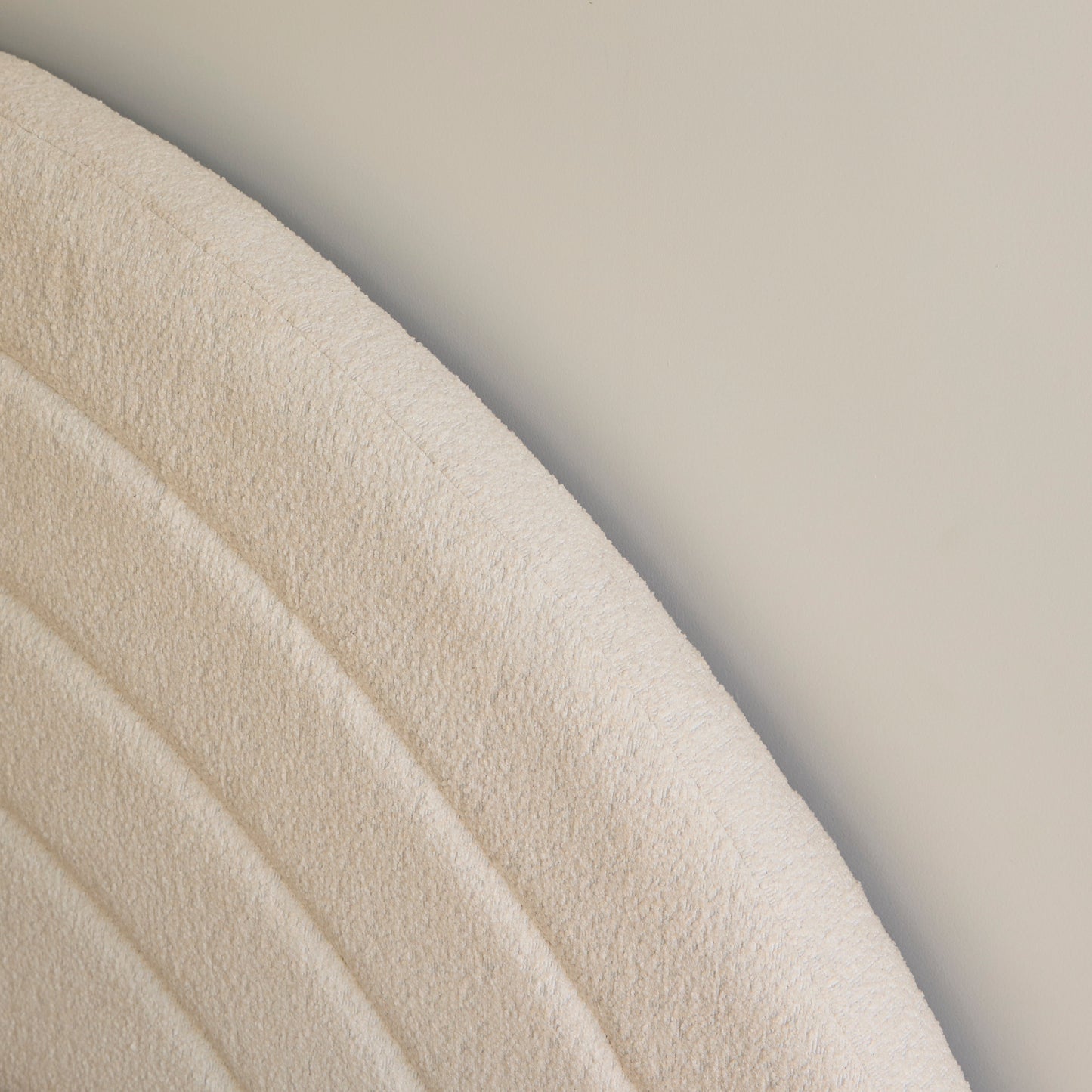 Mimi Double Ottoman Bed - Chalk White Boucle -Laura James