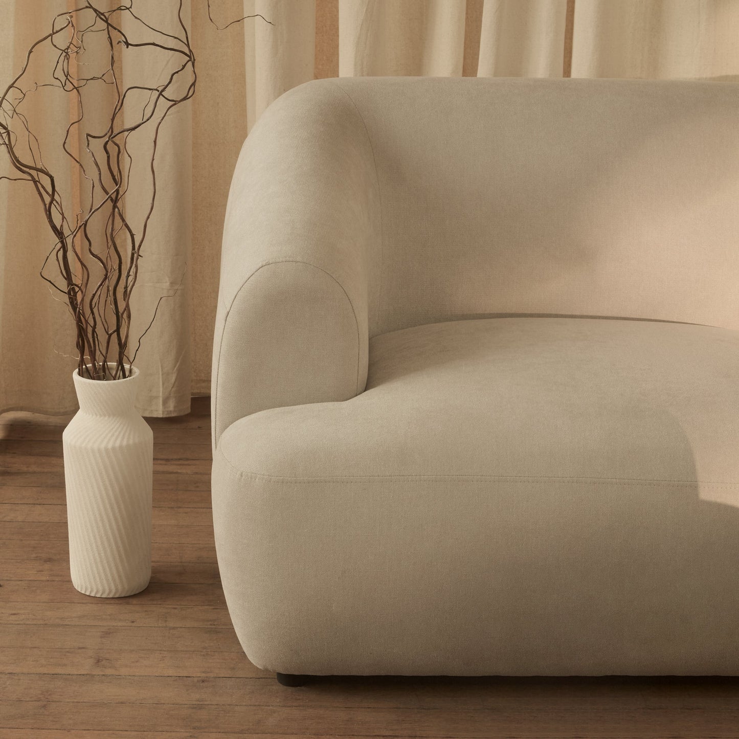 Nathalia 3-Seater Sofa - Soft Beige - Laura James