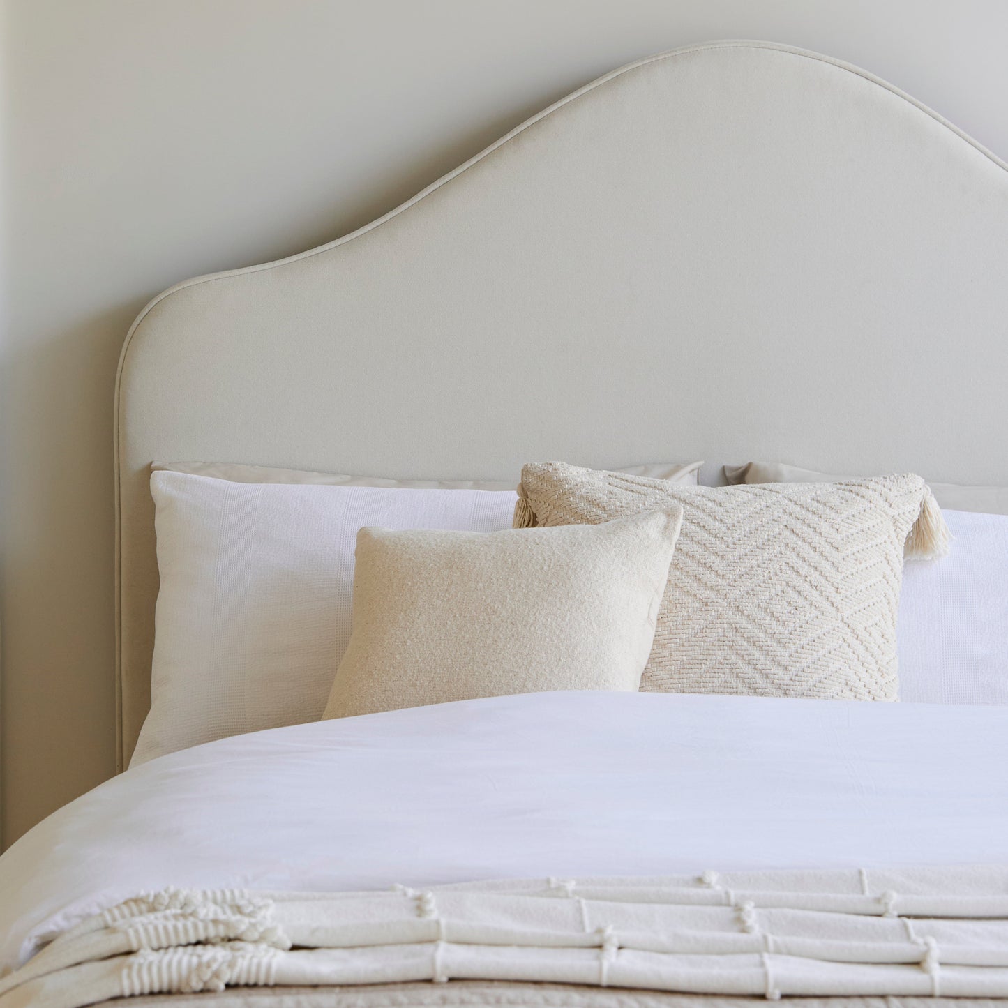 Odette Double Ottoman Bed - Ivory - Laura James