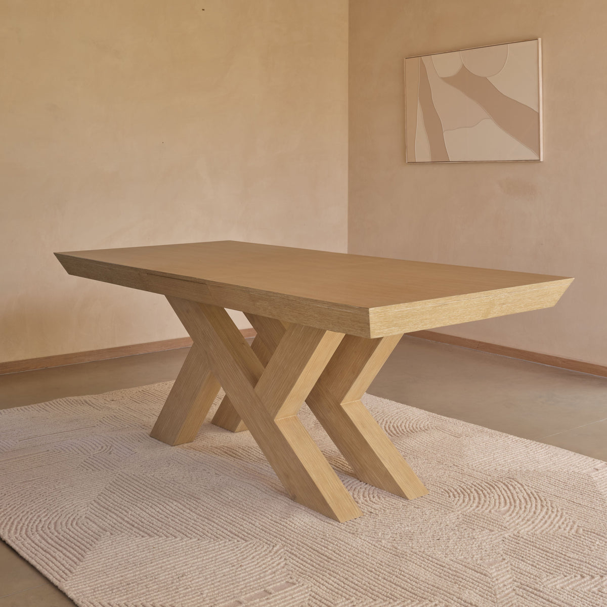 Olivia 160-240cm Whitewash Oak Dining Table - Laura James