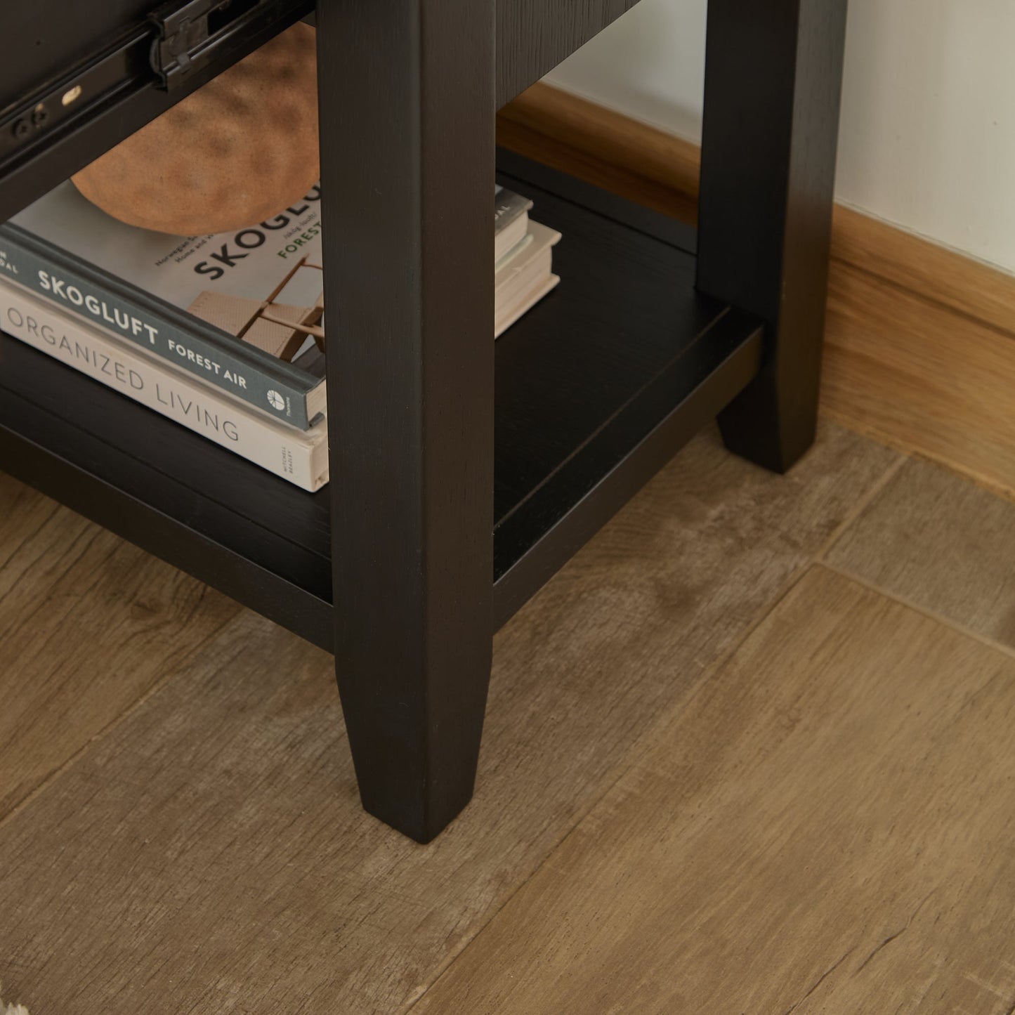 Raleigh Black Oak 1 Drawer Bedside Table