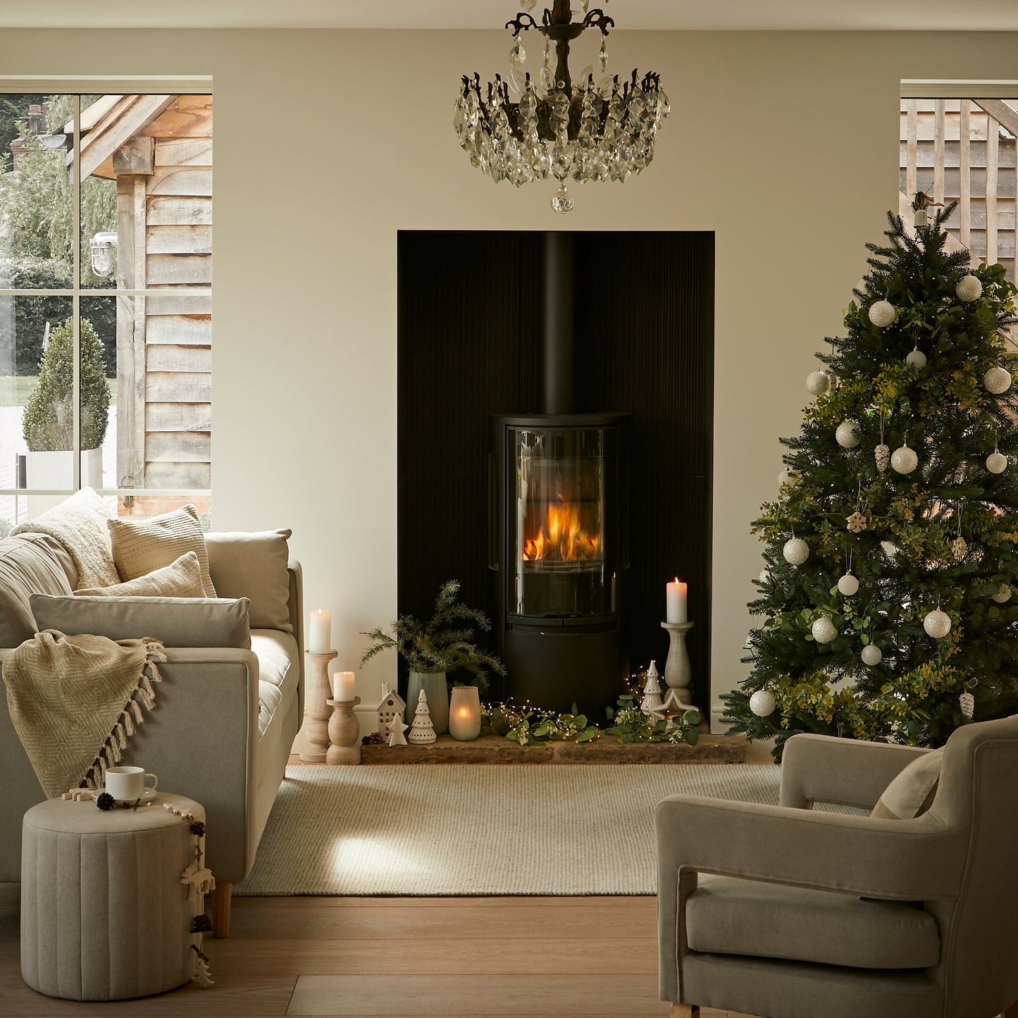 Dalen Glass Tealight Holder - Frosted - Laura James