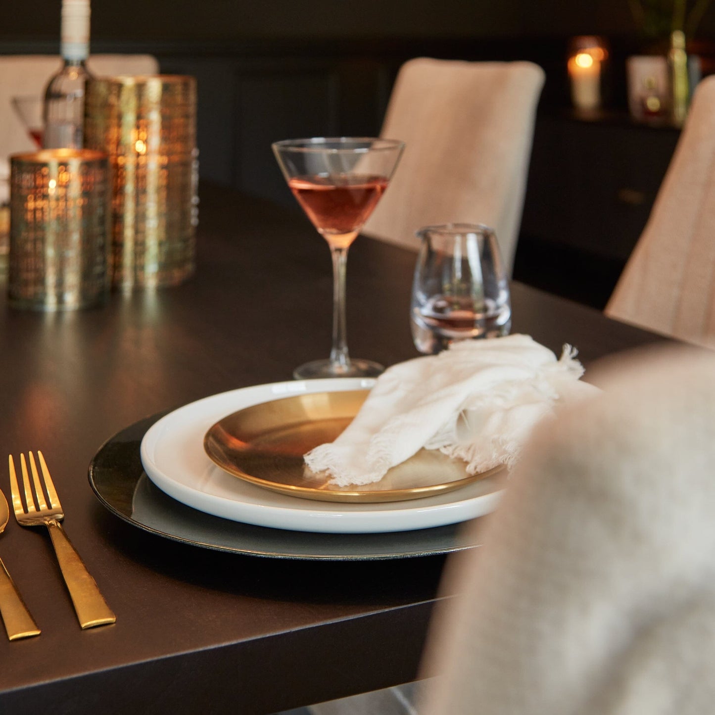 Jade Rectangular Jet Black Acacia Wood Dining Table - Laura James