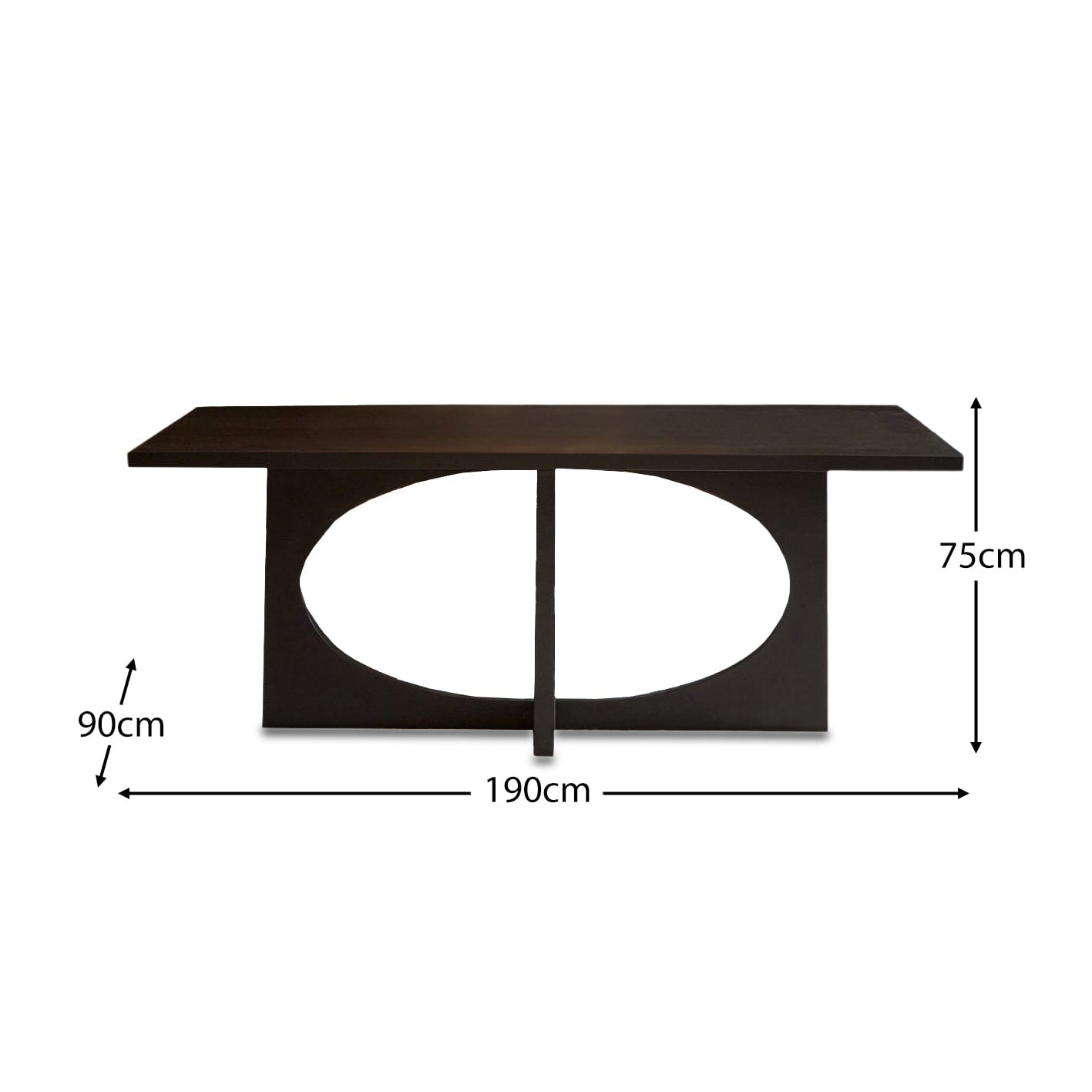 Jade Jet Black Acacia Dining Table