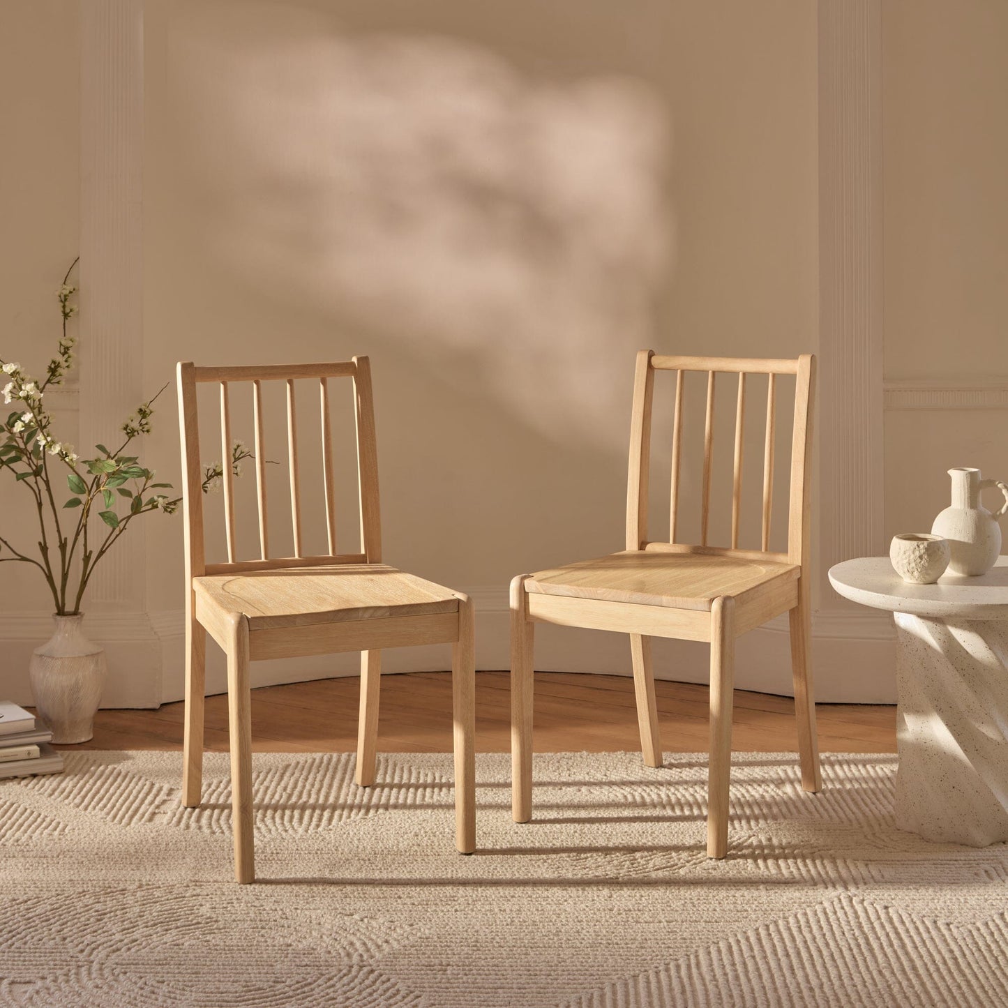 Tilly Whitewash Dining Chairs - Set of 2 - Laura James