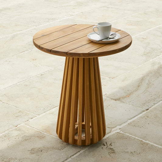 Willow Natural Wood Garden Side Table - Laura James