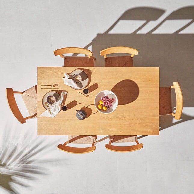 Amelia oak wood extendable dining table - Laura James