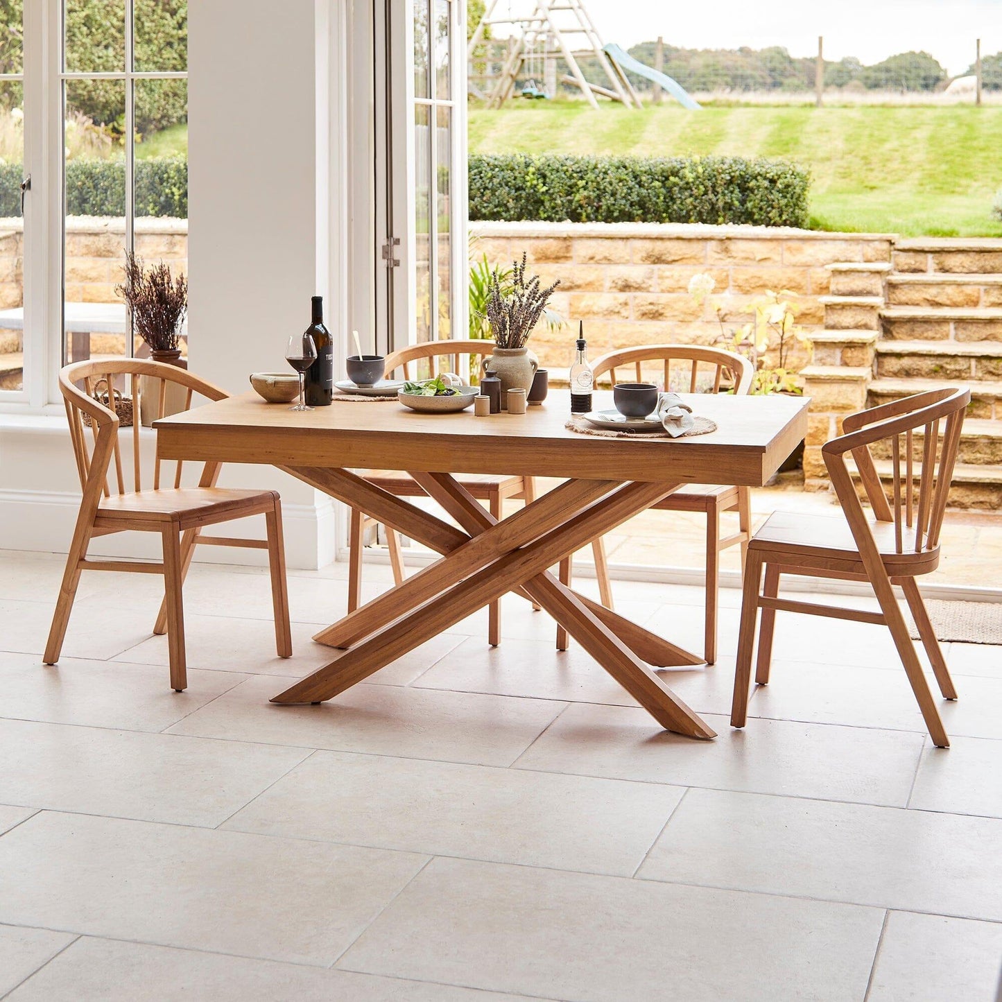 Amelia Oak Wood Dining Table - Laura James