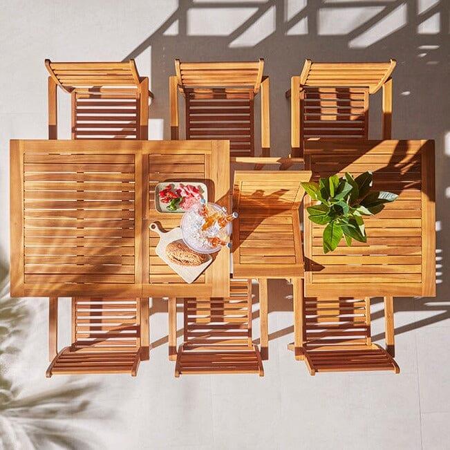 Aspen Outdoor Extendable Dining Set - With 6 Chairs - Laura James