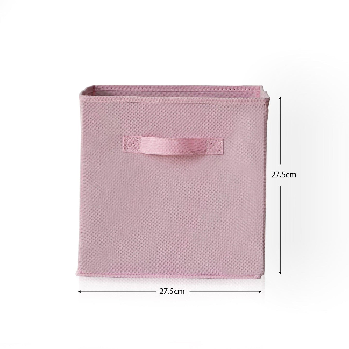 Cara Fabric Cube Storage Box - Large - Pink