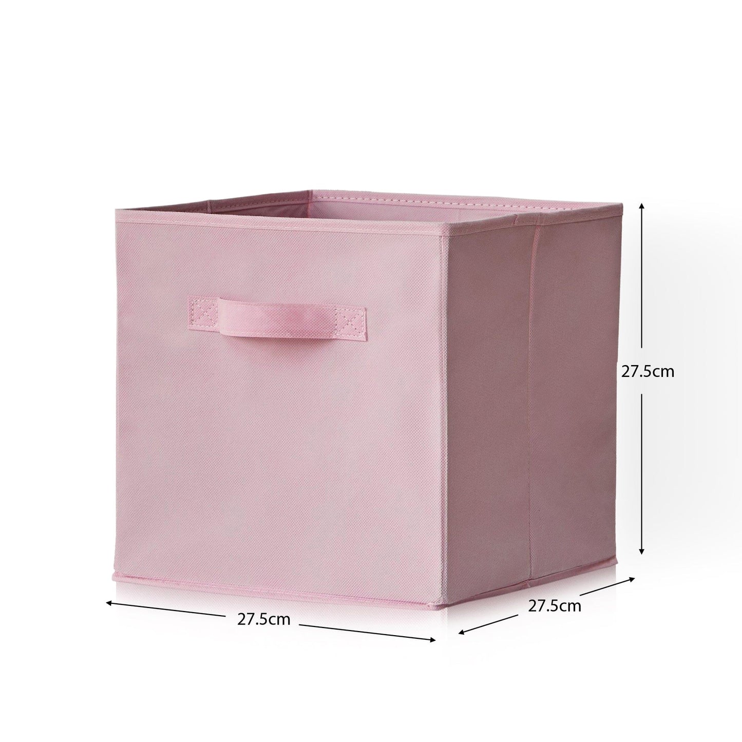Cara Fabric Cube Storage Box - Large - Pink