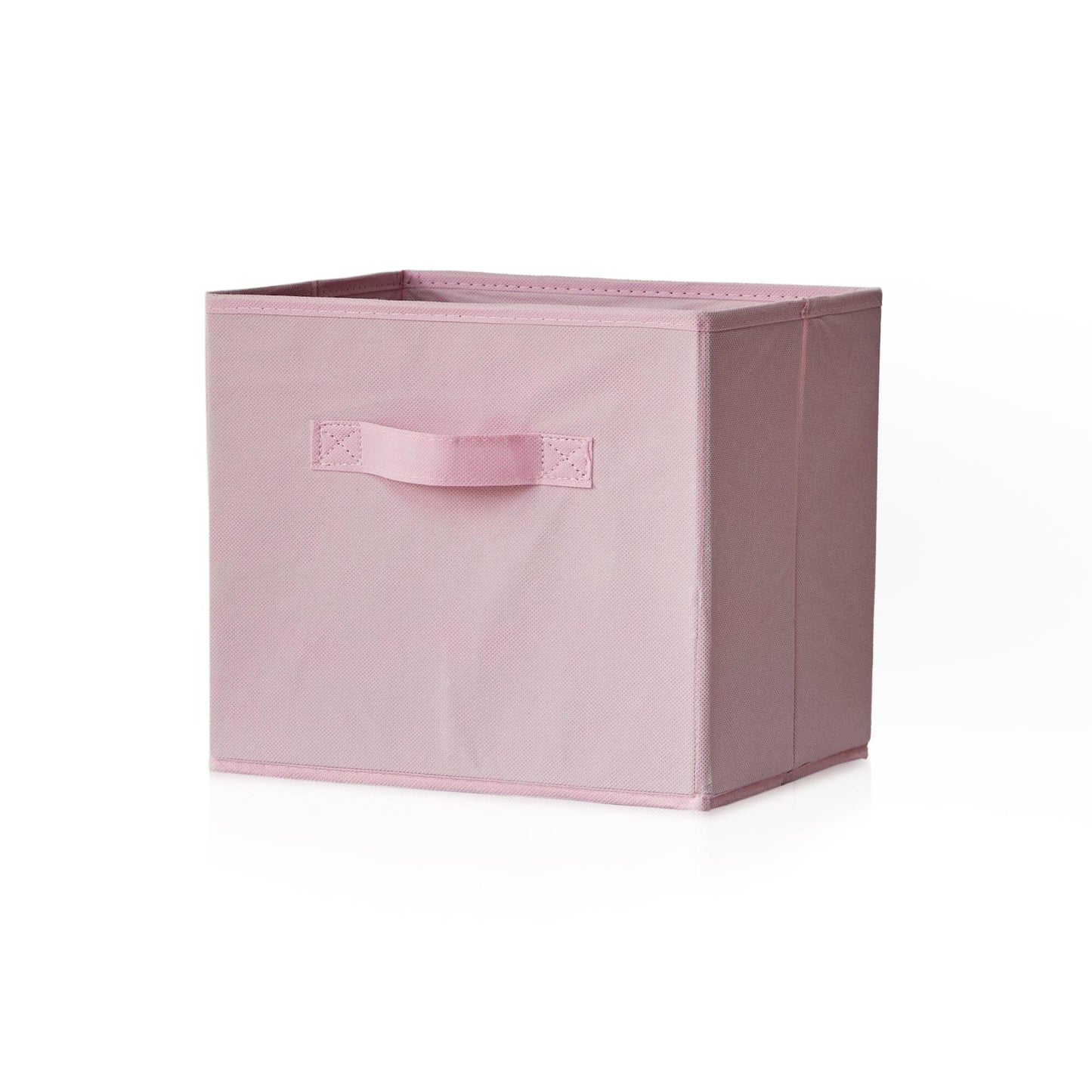 Cara 2 Tier Storage Unit / Chalk White Bookcase with Pink Boxes