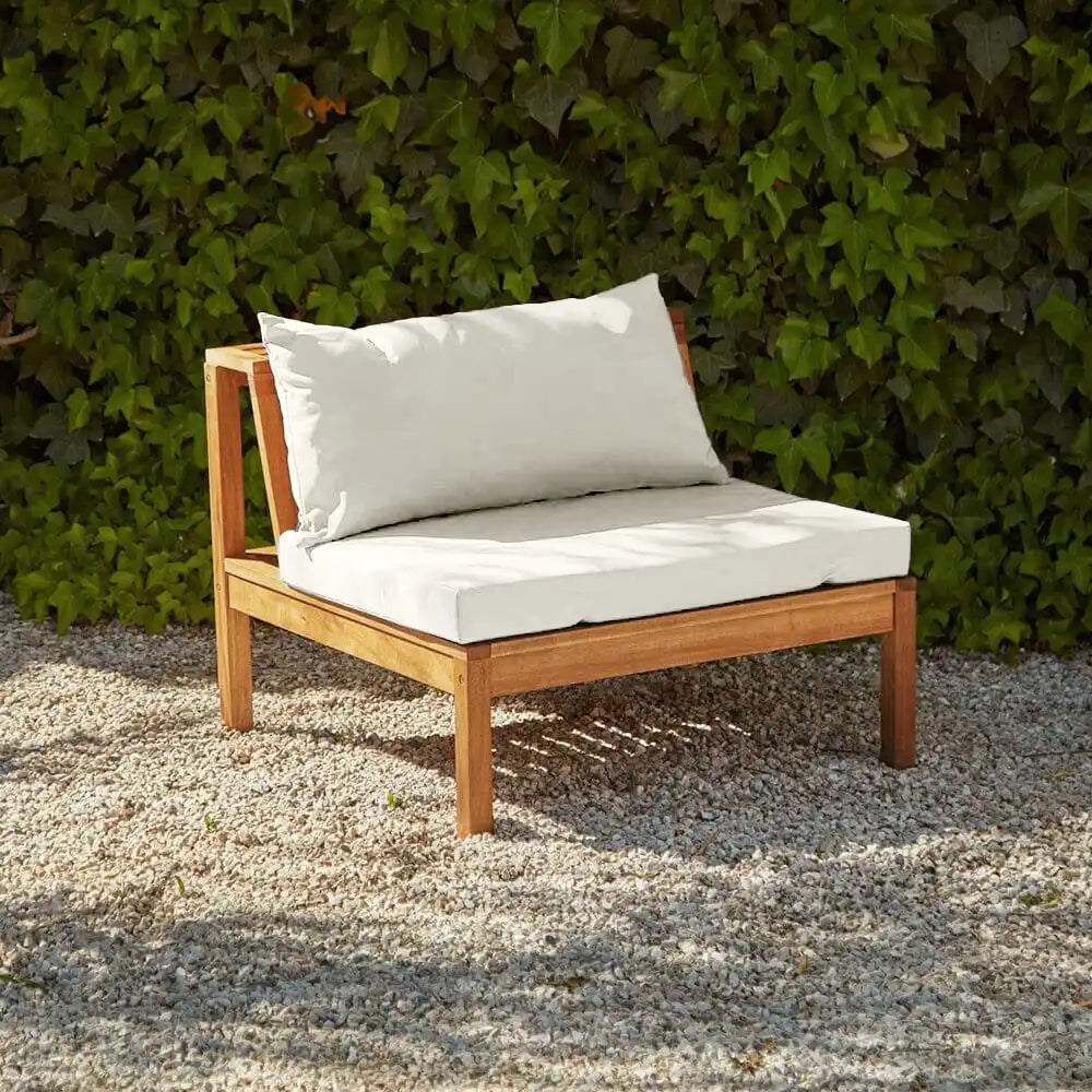 Dakota Corner Wooden Sofa Set - Natural Cushions - Laura James