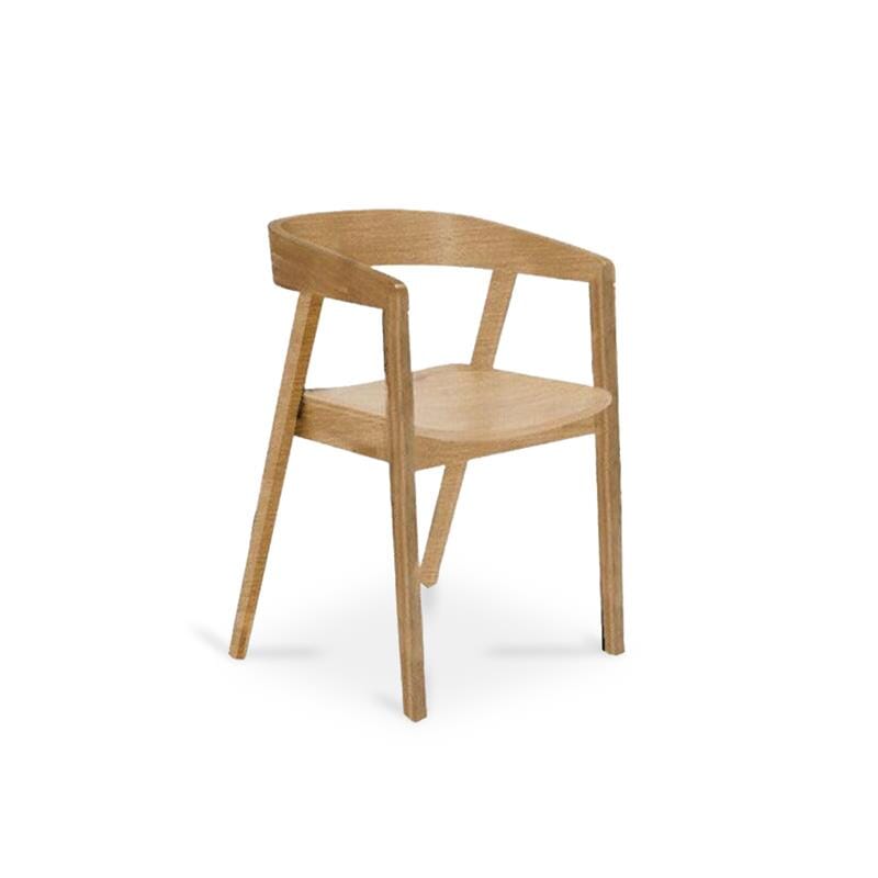 Ella Pale Oak Wooden Armchair - Set of 2 - Laura James