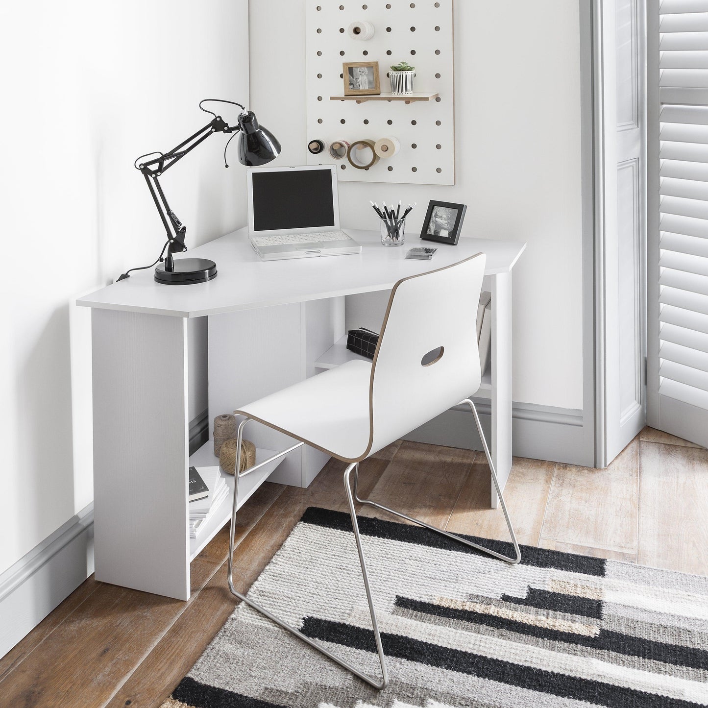 White Corner Desk - Laura James